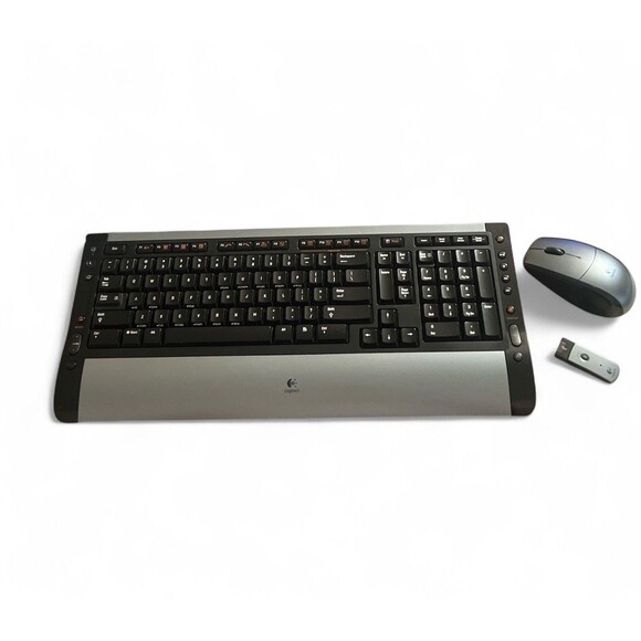 Logitech‎ CORDLESS DESKTOP S510 Keyboard Ultra Flat & Mouse Combo Brand Receiver - Picture 1 of 6